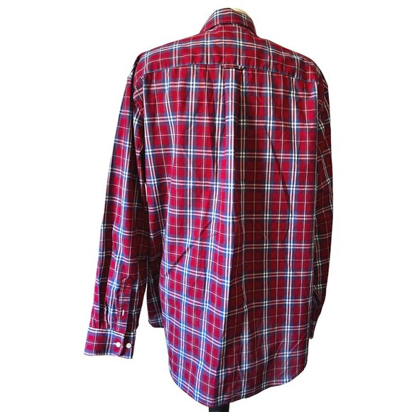 Saddlebred Plaid Collared Button Down Sz XL Mens Long Sleeve w/ Front Pocket - Picture 2 of 8